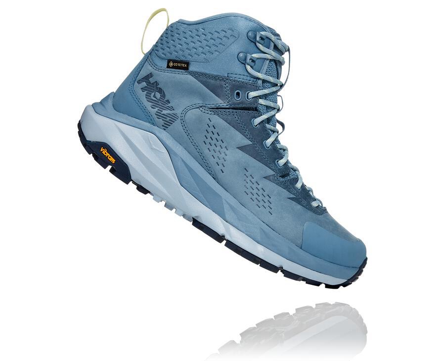 Hoka One One Kaha Gore-Tex Vandringsskor Dam - Blå - UXZGB-9427